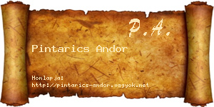 Pintarics Andor névjegykártya